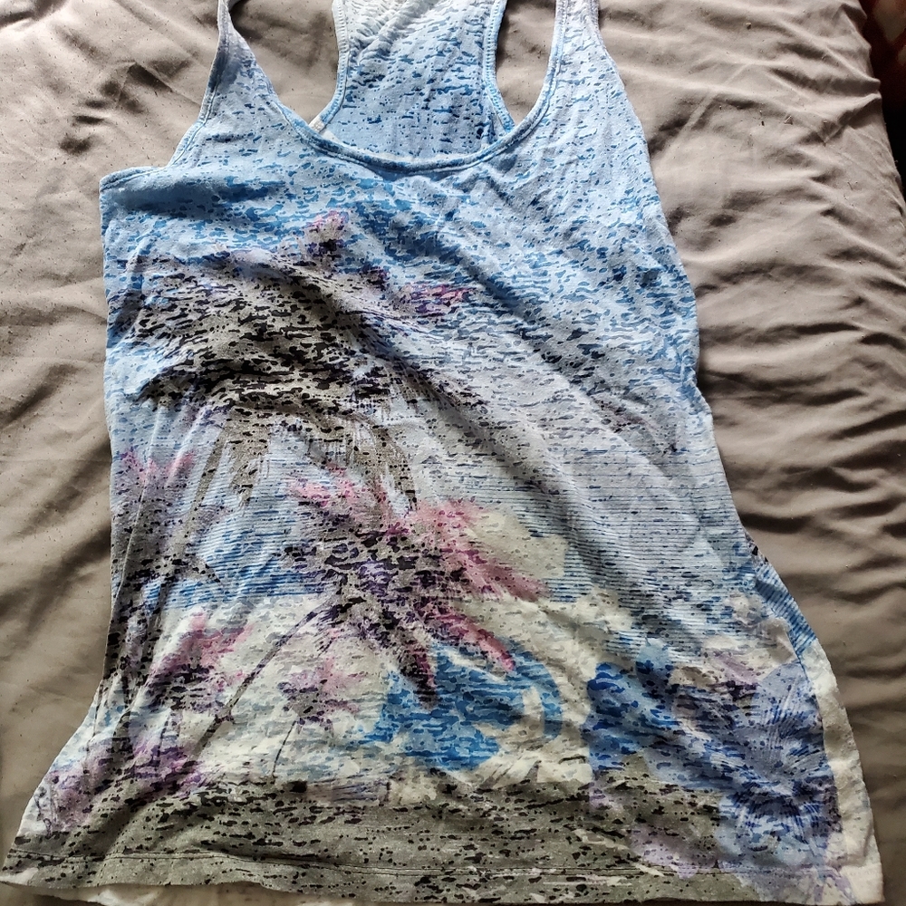 Beach scene tank top